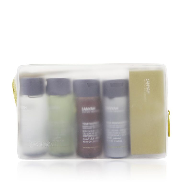 Anyah Bath & Care торбичка со сет за нега – пакување од 40