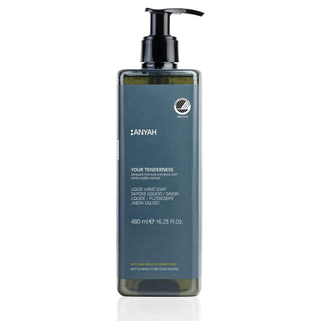 Anyah Liquid Hand Soap With Locked Pump - Nordic Ecolabel Certified (480 ml) - 18Pack
