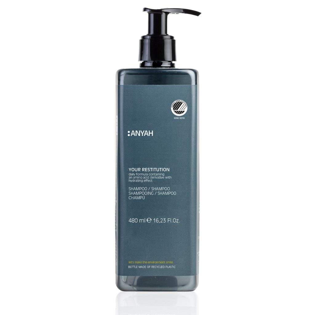 Anyah Shampoo With Locked Pump - Nordic Ecolabel Certified (480 ml) - 18Pack