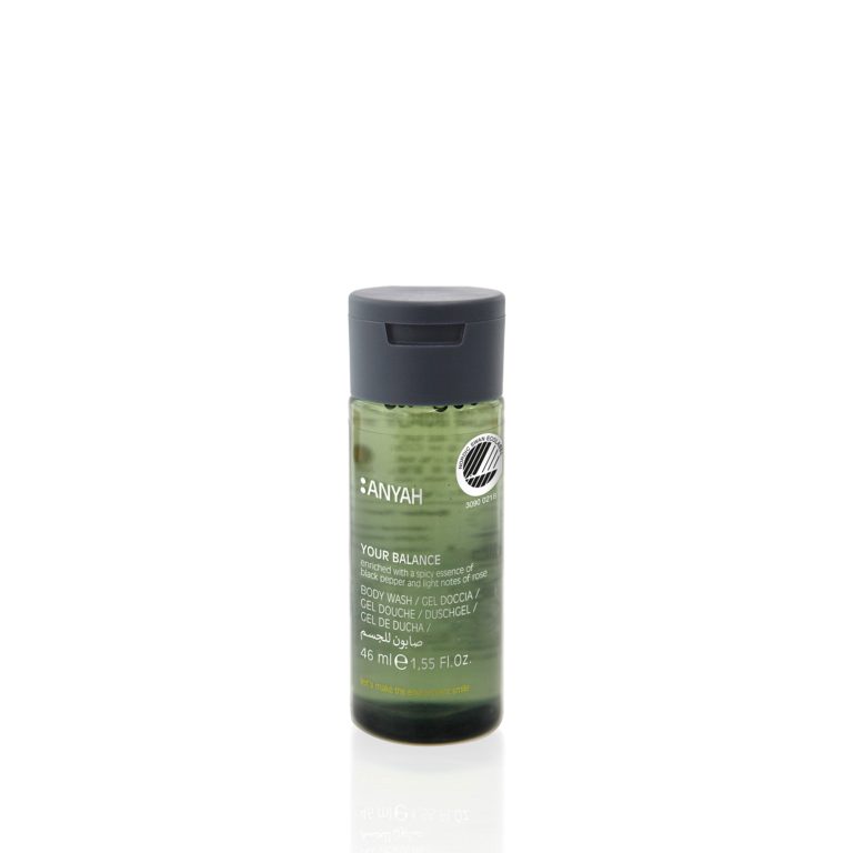 Anyah Гел за туширање, сертифициран со Nordic Ecolabel (46 ml) – пакување од 216