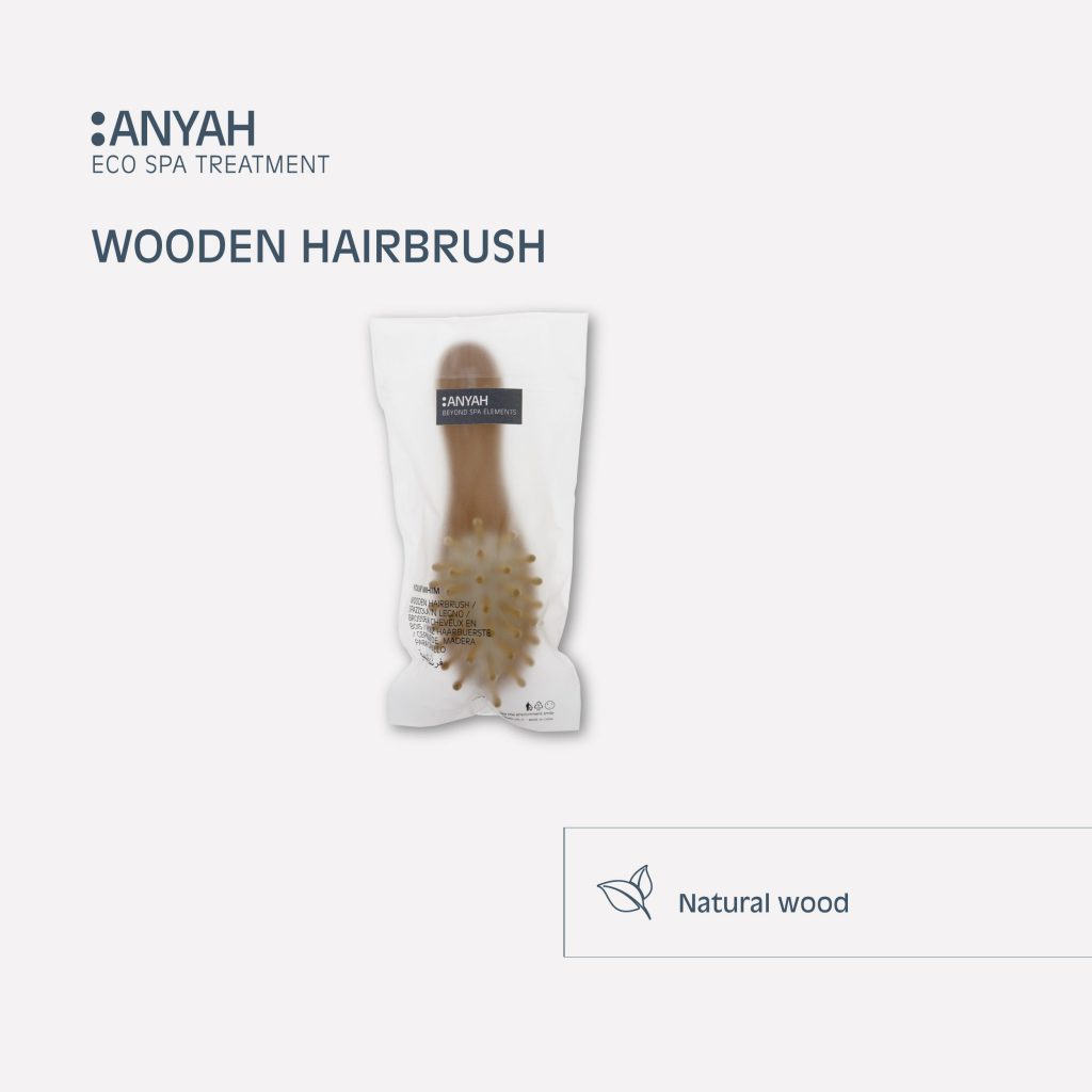 Anyah Wooden Hair Brush - 100Pack