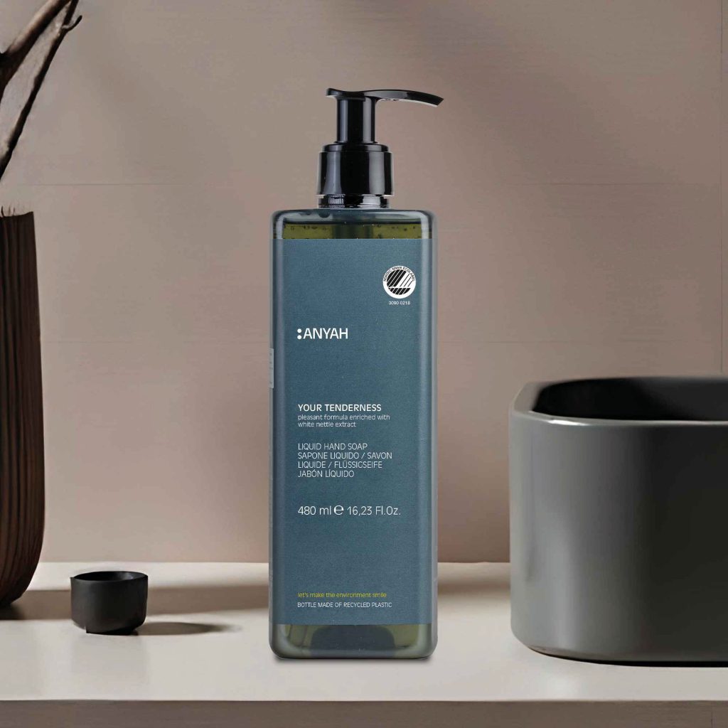 Anyah Liquid Hand Soap With Locked Pump - Nordic Ecolabel Certified (480 ml) - 18Pack
