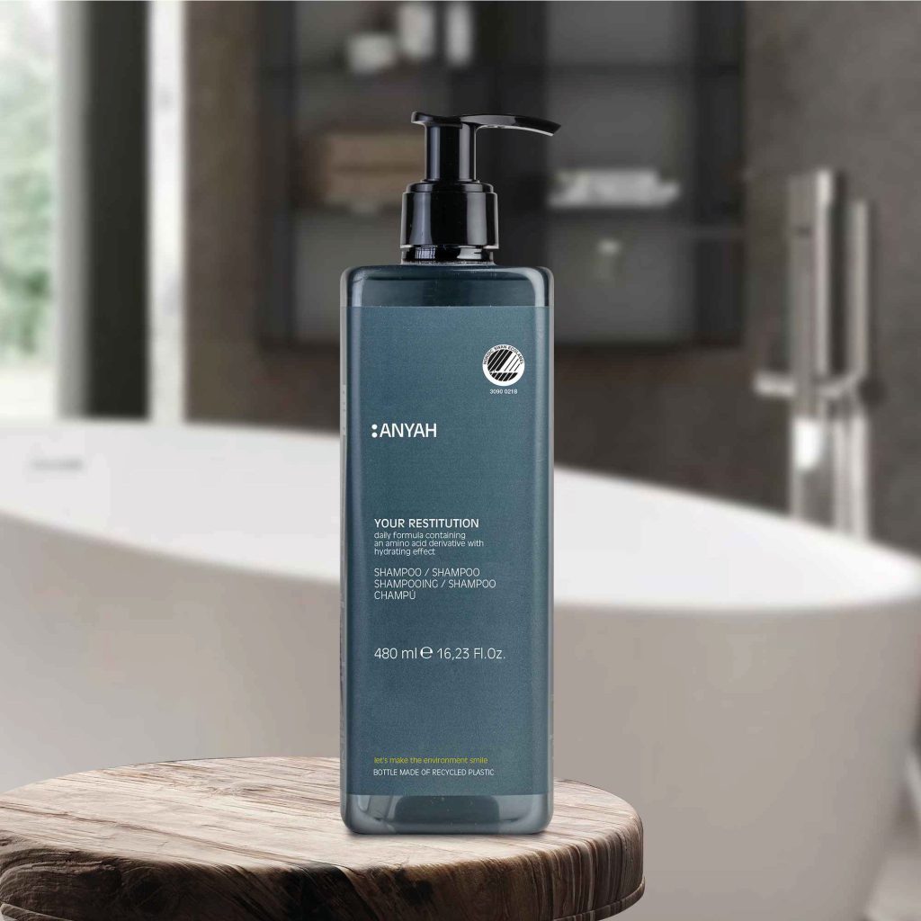 Anyah Shampoo With Locked Pump - Nordic Ecolabel Certified (480 ml) - 18Pack