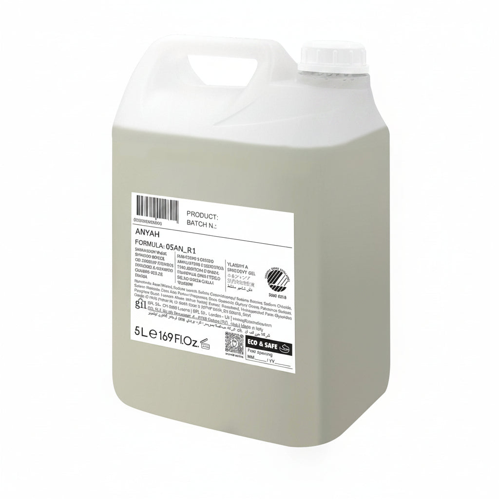 Anyah Нежен гел за коса и тело, сертифициран со Nordic Ecolabel, канистер (5 L) – пакување од 2