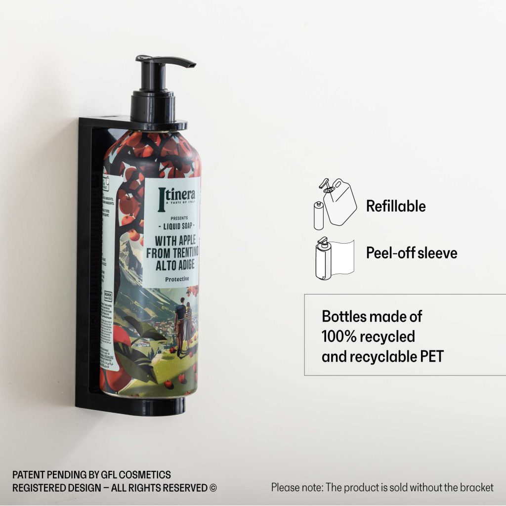 Itinera Liquid Soap Protective Refillable Bottle (370 ml) - 18Pack