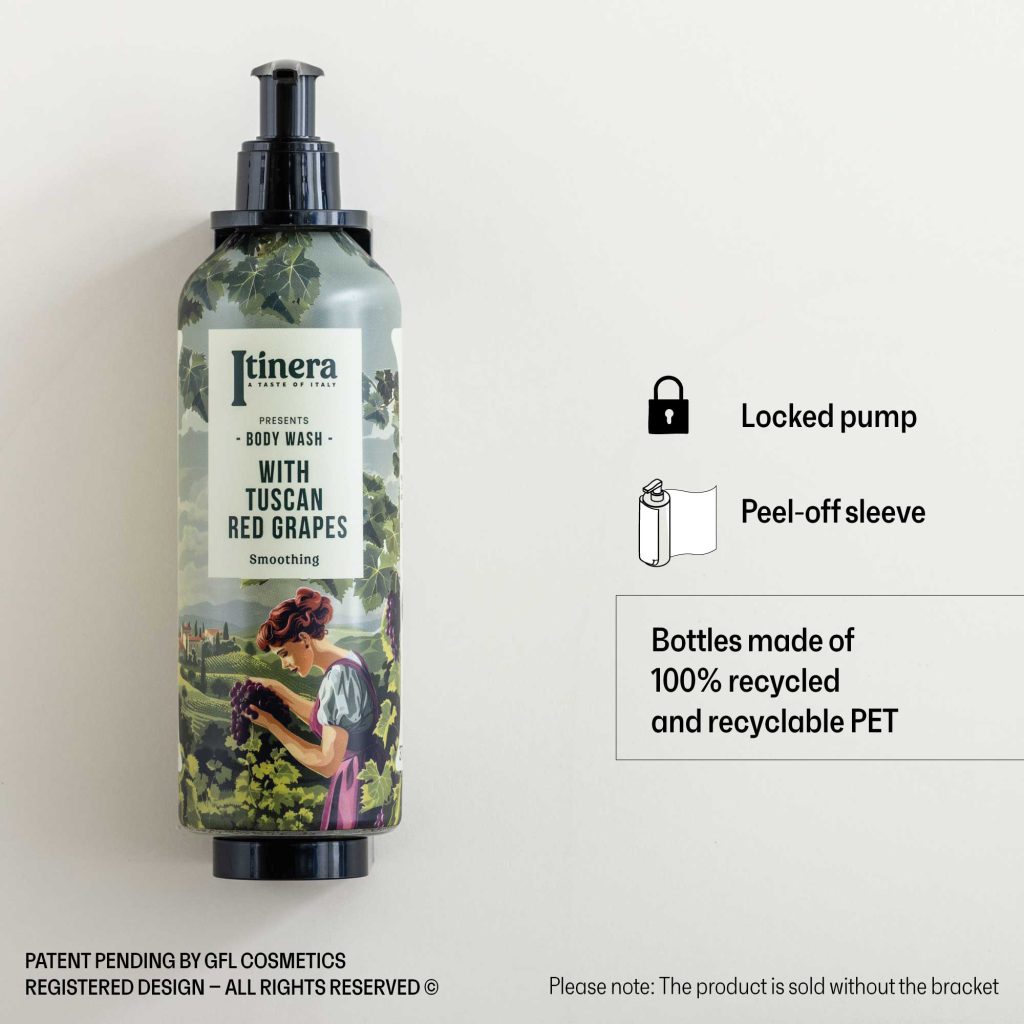 Itinera Smoothing Body Wash With Locked Pump (370 ml) - 18Pack