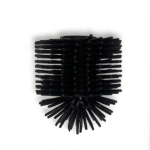 Black silicone toilet brush head