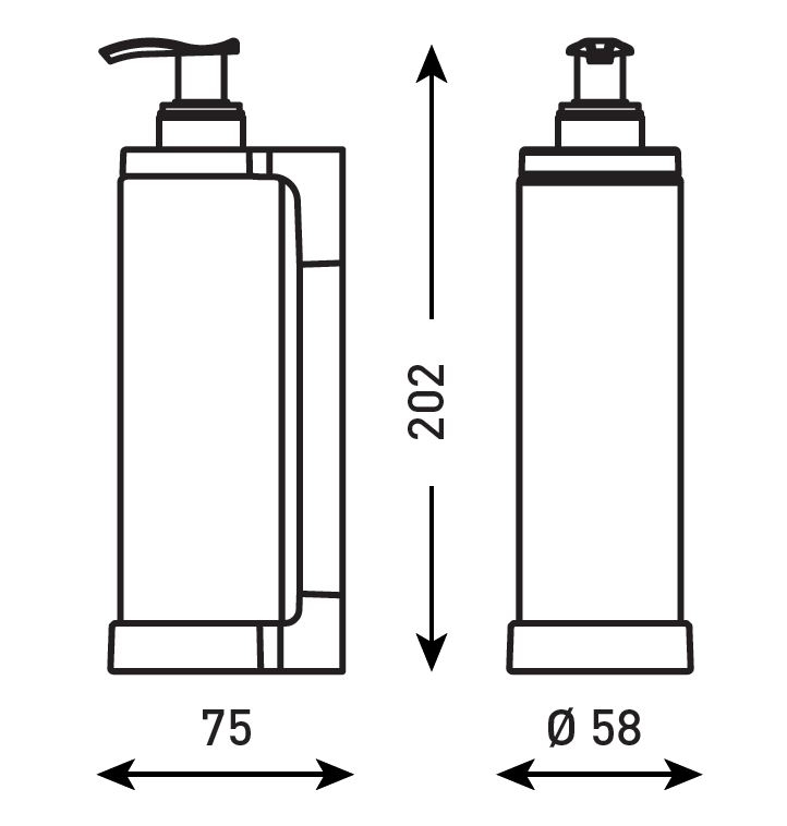 Soap dispenser ISISS black