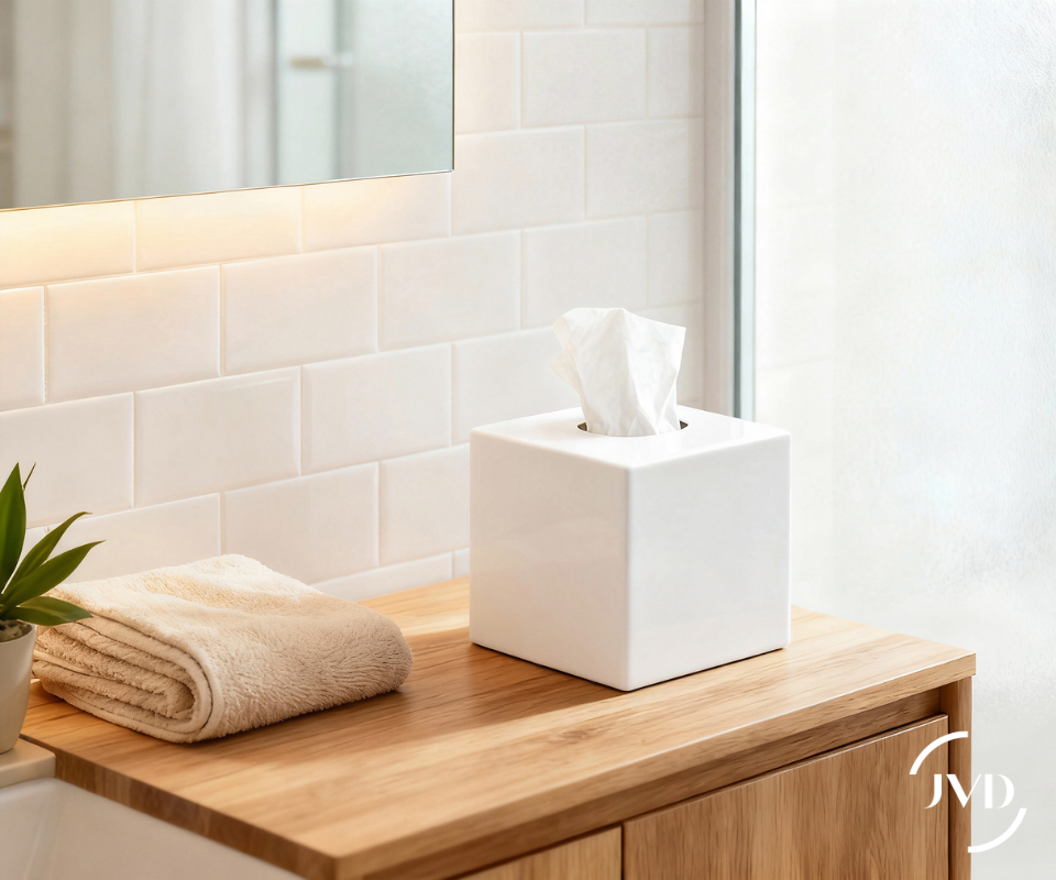 Sanibox tissue dispenser square white