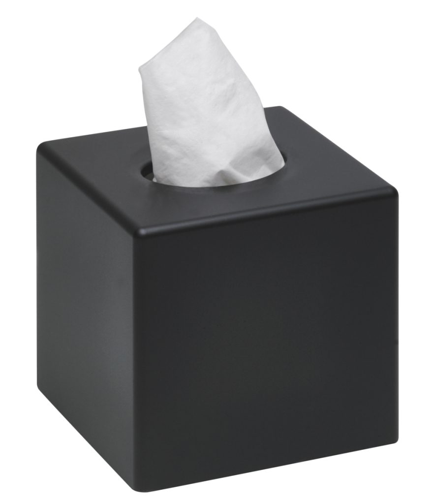 Sanibox tissue dispenser square black matt
