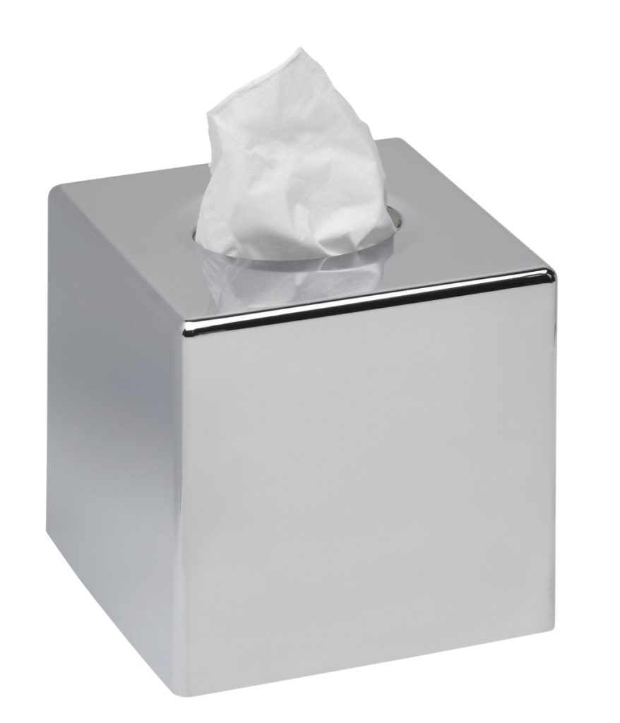 Sanibox tissue dispenser square chrome