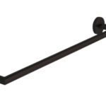 Single matte black towel holder