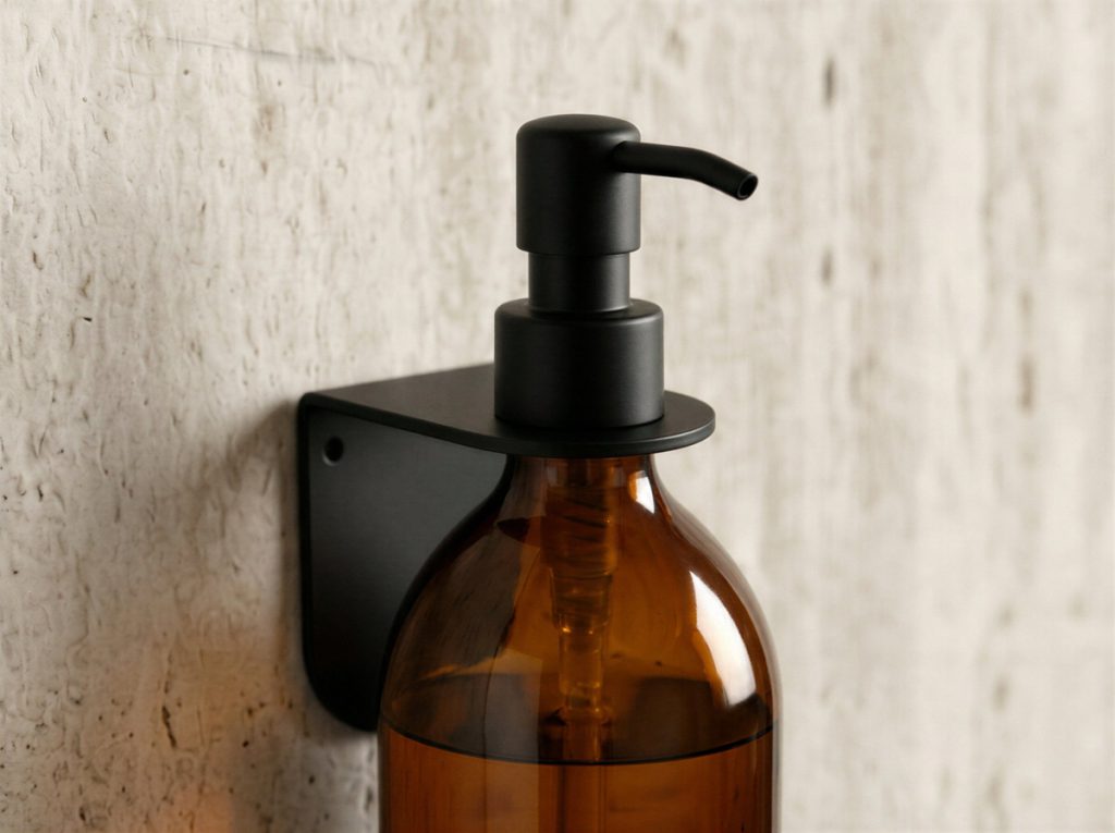 Single black bottle holder