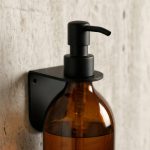 Single black bottle holder