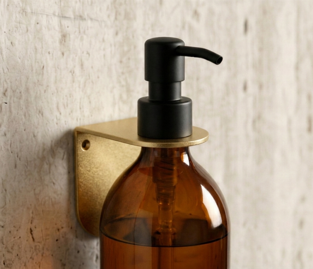 Single golden bottle holder