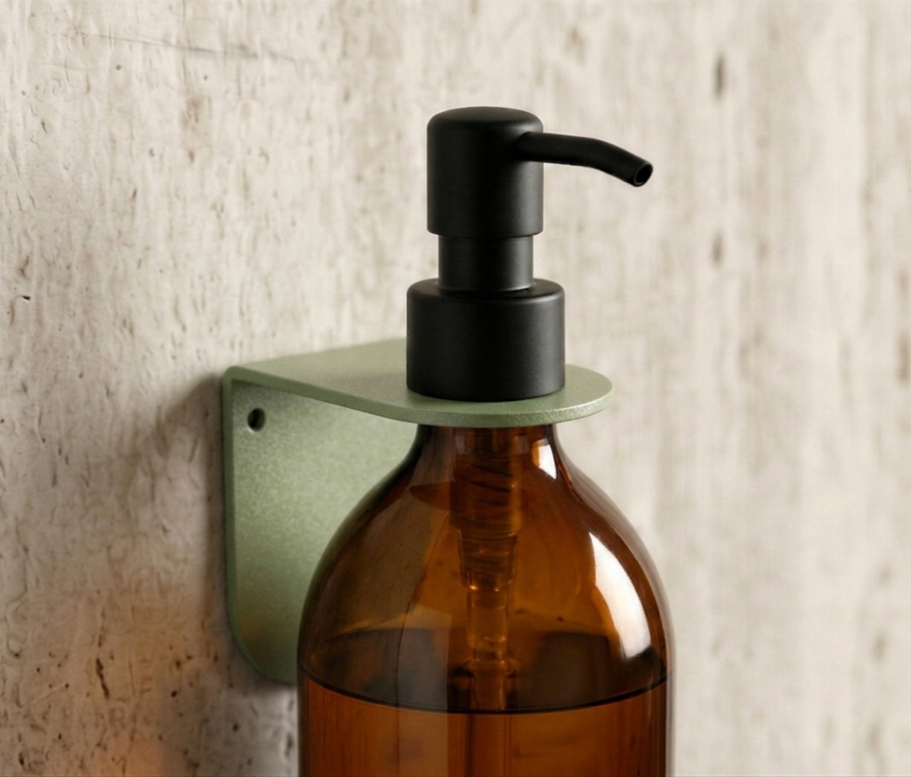 Single green bottle holder