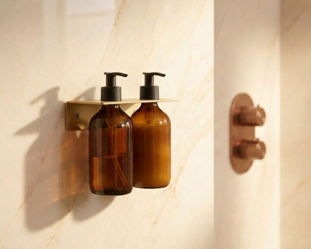 Double gold bottle holder