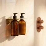 Double gold bottle holder