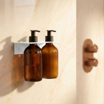 Double white bottle holder
