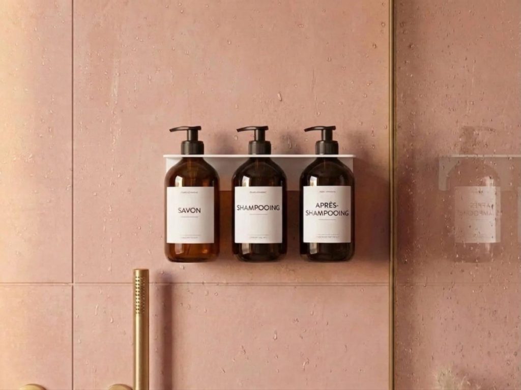 Triple white bottle holder