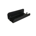 Black shower shelf with rim