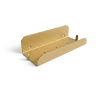 Gold shower shelf with rim