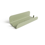 Green shower shelf with rim