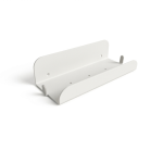 White shower shelf with rim