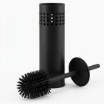 Silicone toilet brush matte black