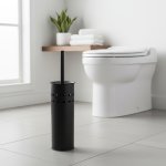 Toilet brush + holder matte black