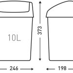 SwingTop bin White 10L