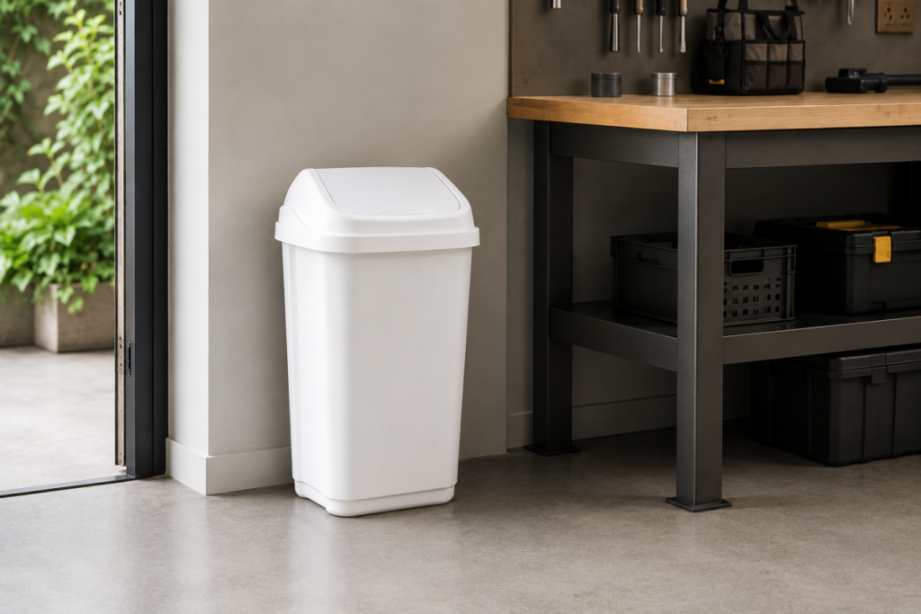 SwingTop Bin White 50L
