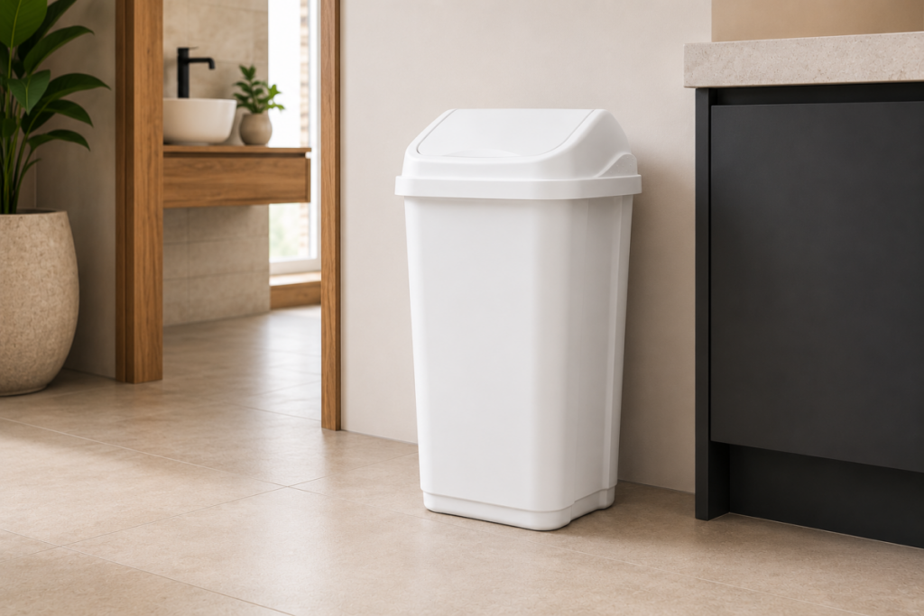 SwingTop Bin White 50L
