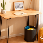 Recycling bin black 3 sorting flow