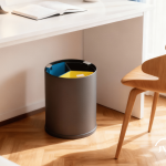 Recycling bin black 3 sorting flow