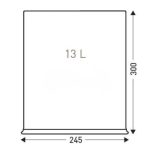 Recycling bin black 3 sorting flow