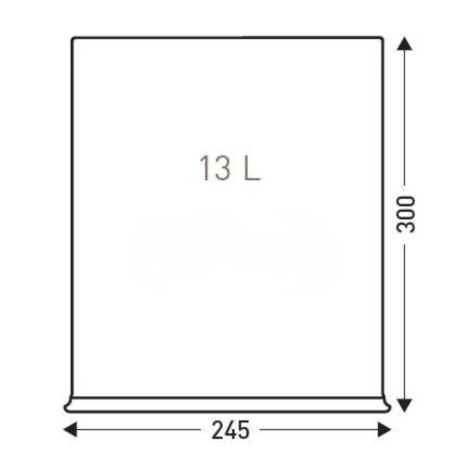 Recycling bin black 3 sorting flow