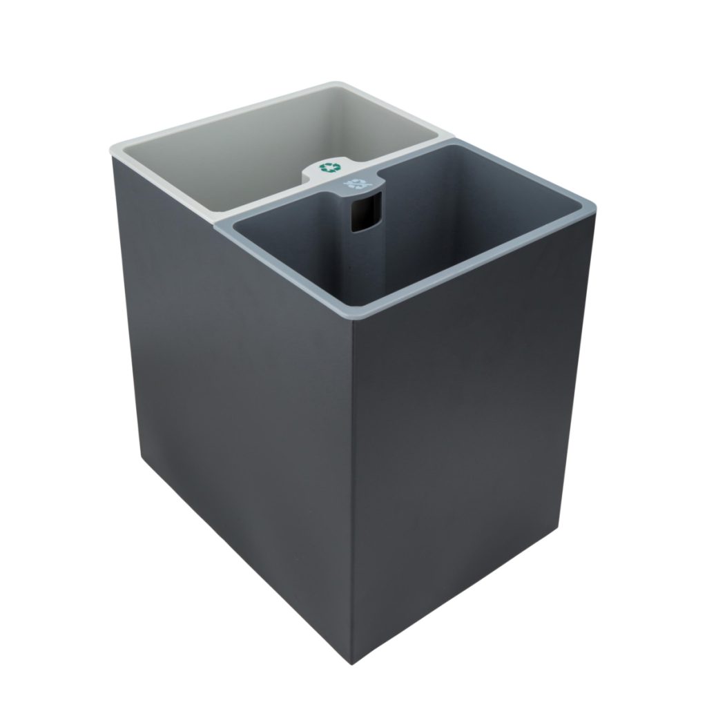 Rectangular sorting bin – 2 Containers