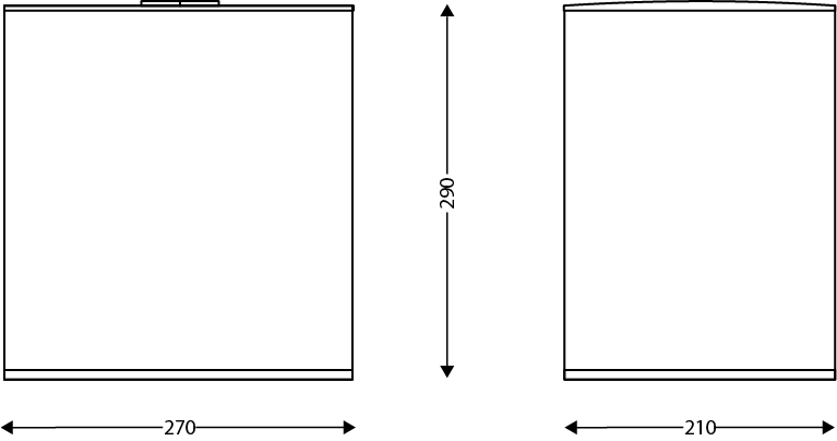Rectangular sorting bin – 2 Containers