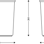 Rectangular bin 6.6 L