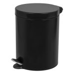 Round Black Pedal bin 5L