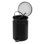 Round Black Pedal bin 5L
