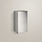 Rectangular S/S wall-mounted waste bin