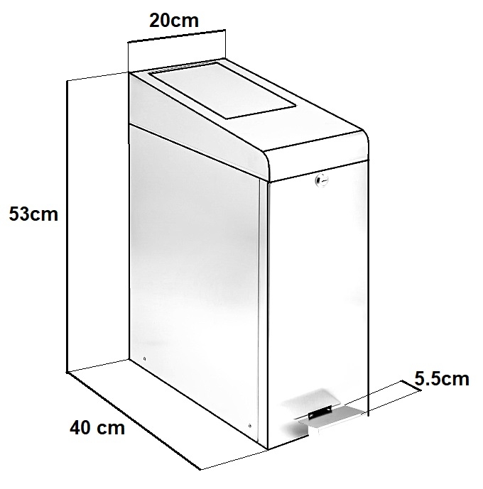 Stainless steel feminine hygiene bin