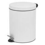 Round Pedal bin 5L white