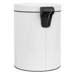 Round Pedal bin 5L white