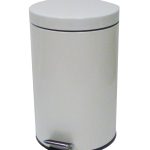 Round Pedal bin 12L epoxy white
