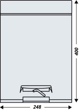 Round Pedal bin 12L epoxy white