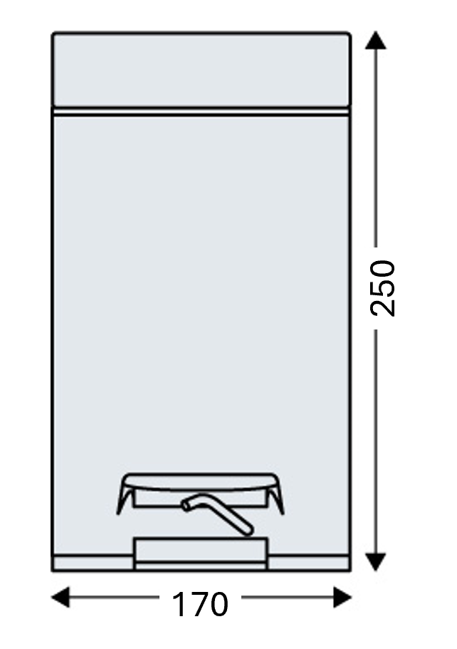 Round Pedal bin 3L stainless steel
