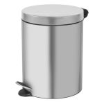 Round Pedal bin 5L stainless steel